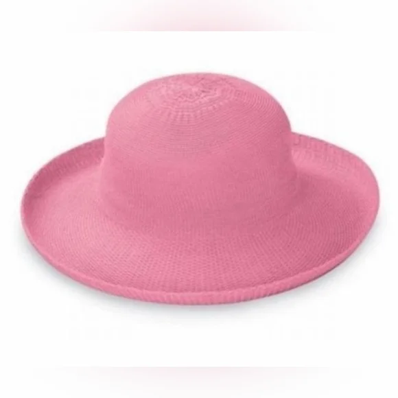 Wallaroo Victoria Classic Wide-Brim Pink Sun Hat for Women - Picture 2 of 9